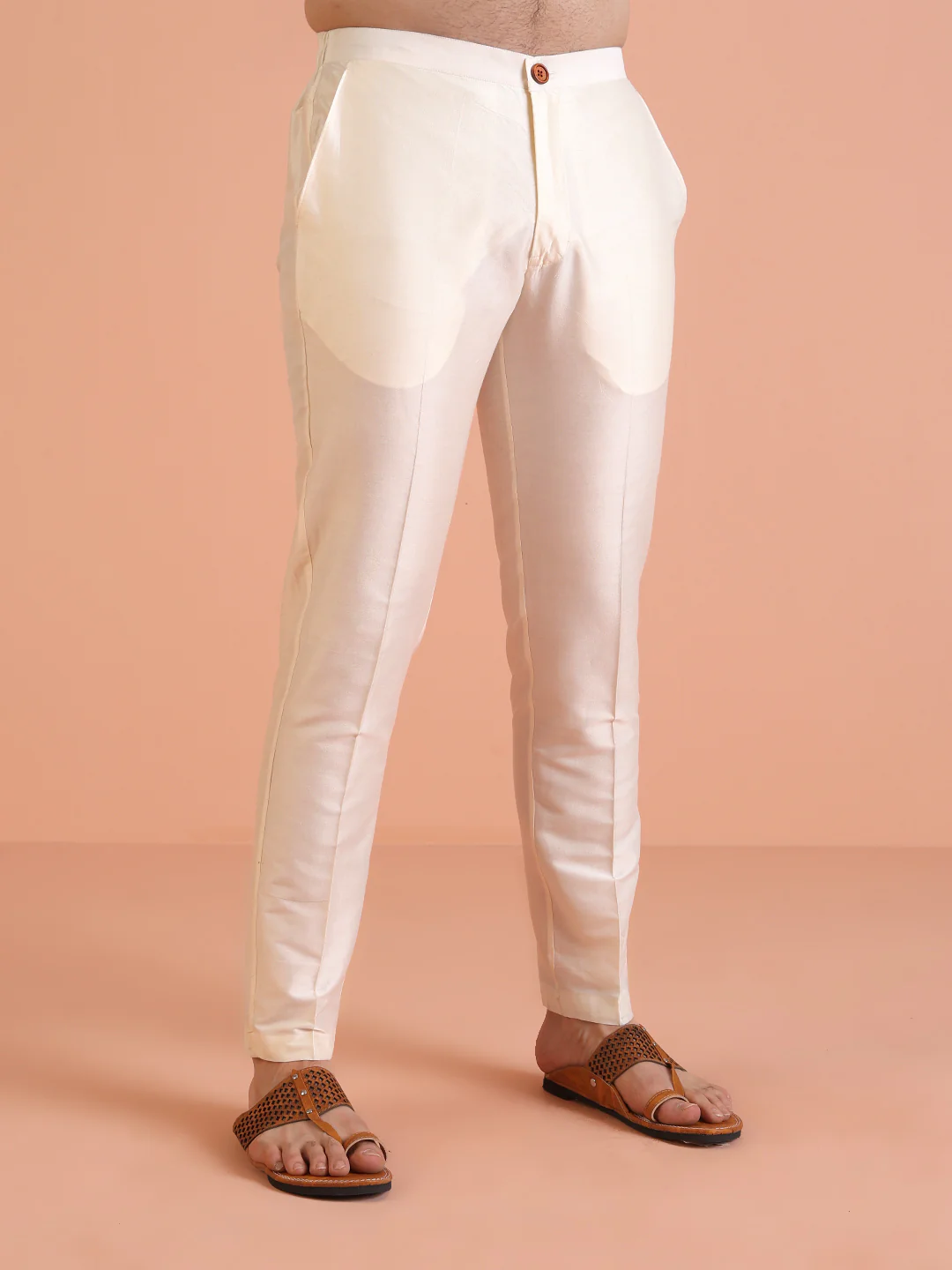 Cream Embroidered Nehru Jacket Kurta Set - Image 6