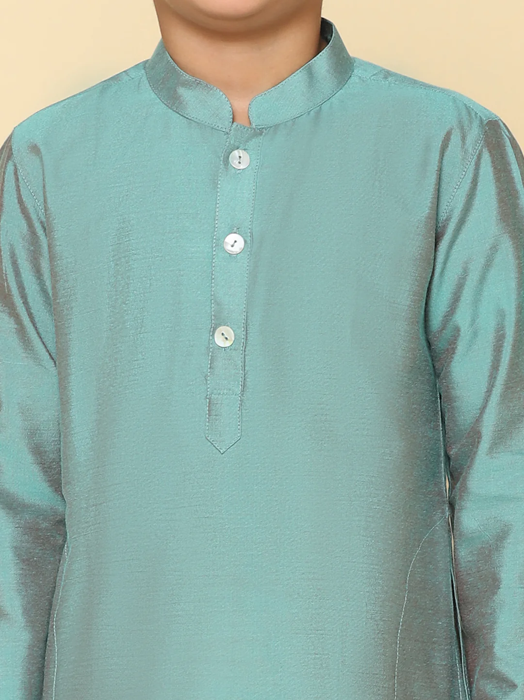 Boy's Green Kurta - Image 5